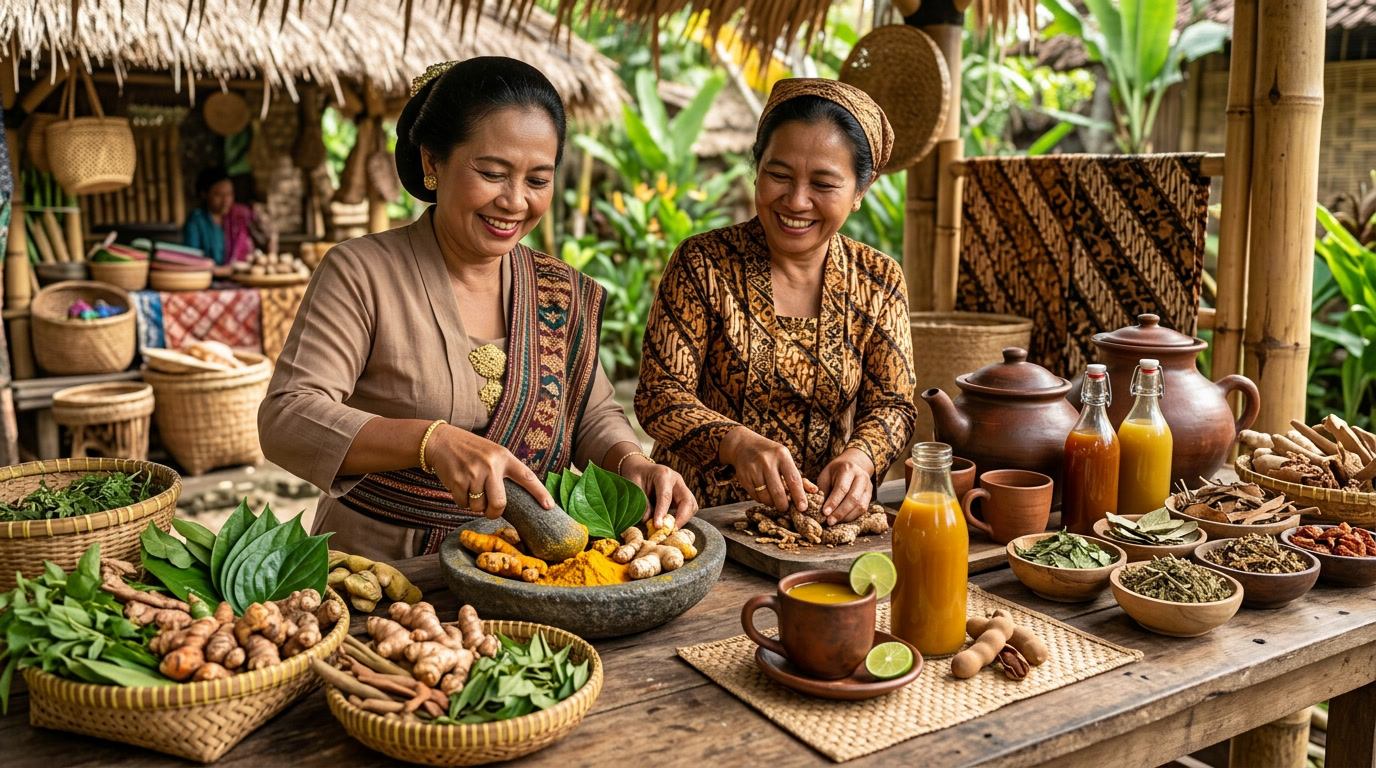 cerita jamu tradisional, ramuan daerah indonesia, minuman herbal nusantara, resep warisan keluarga, bahan jamu alami