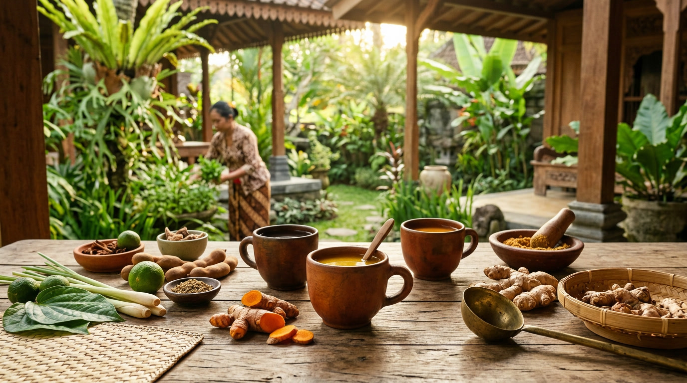 jamu voyage, ramuan tradisional indonesia, manfaat herbal alami, gaya hidup sehat alami, resep jamu nusantara
